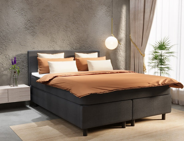Boxspring Relax Extra Hoge Instap Antraciet - Een Hoge Instap Boxspring met Beste Kwaliteit - Inclusief een Gratis Topper