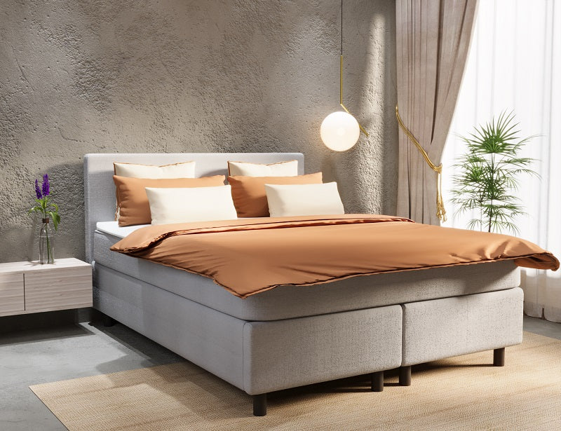 Boxspring Relax Extra Hoge Instap Lengtemaat - Boxspring Hoge instap 160x210 Grijs - Boxspring Hoge instap 180x210 Grijs - Boxspring Hoge Instap 140x210 Grijs - Inclusief een Gratis Topper - Boxspringplace